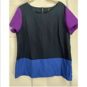 J. Crew Block Print Top Small